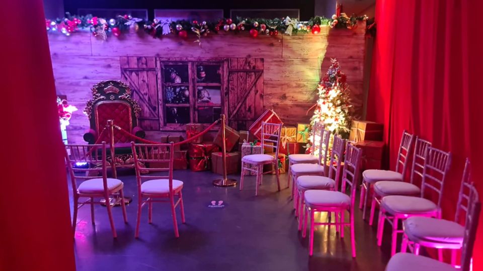 Bespoke meet and greet space for Santa events.