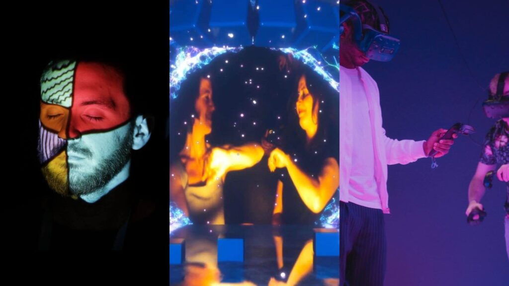 A collage of immersive technology used for unique Seasonal Brand Activations