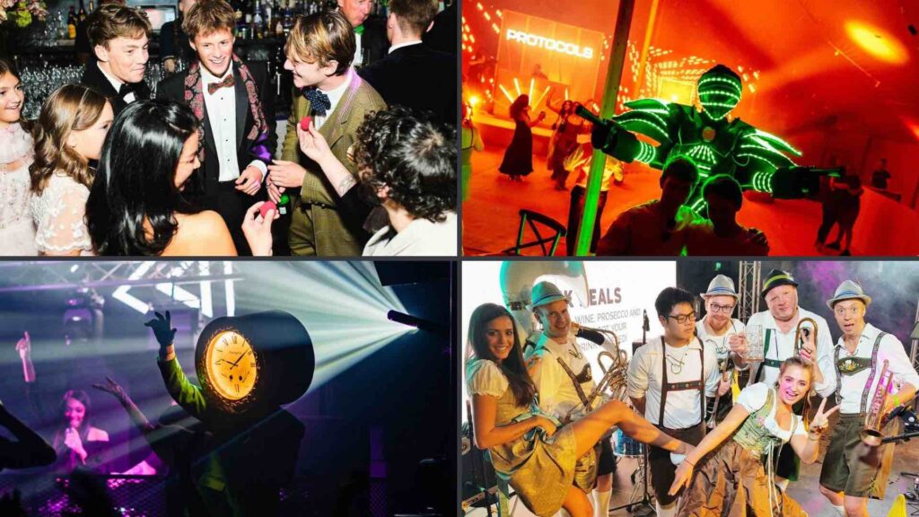 Hire walkabout entertainers for venues instead of having a stage performance or as well as.