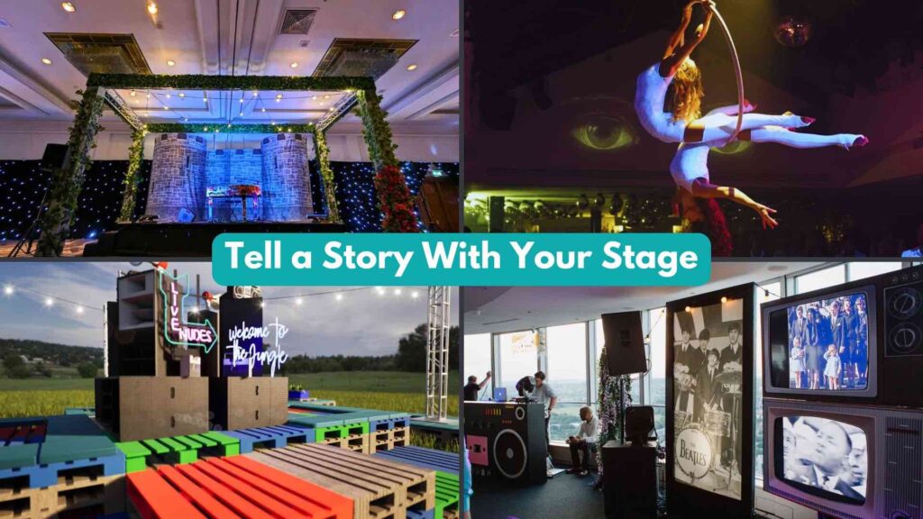 Tell your story with innovative event stage design as pictured.