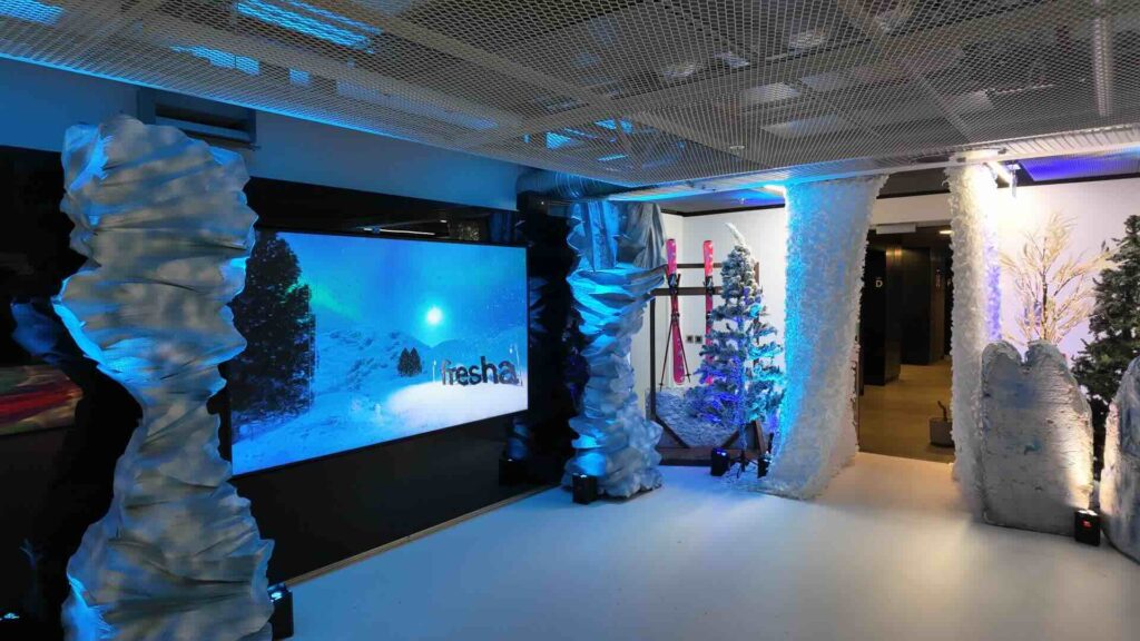 A Christmas corporate event with a striking bespoke logo