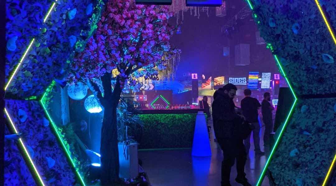 Immersive LED entry tunnel created for a sci fi themed event in London East Wintergarden.