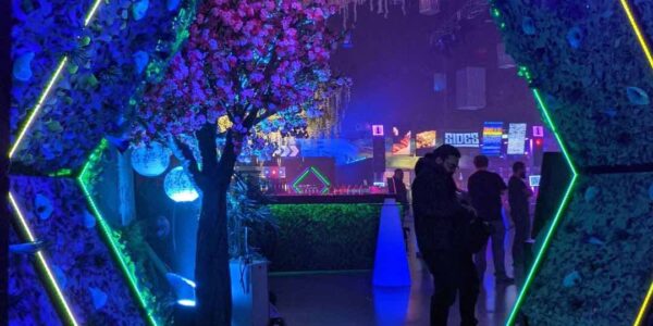 Immersive LED entry tunnel created for a sci fi themed event in London East Wintergarden.