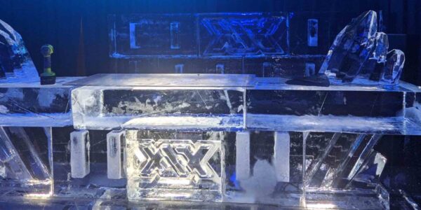 We can include futuristic bars such as this ice bar created bespoke for the Sidemen.
