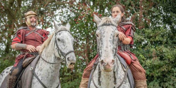 Roman themed stunt show