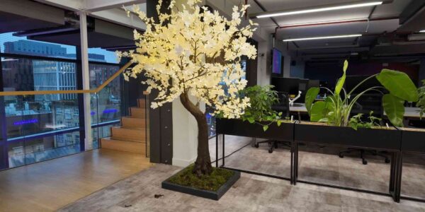 LED tree used for corporate party styling at Winter Wonderland Fresha Event.