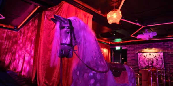 Rocking horse circus prop used for a Circus event theme.