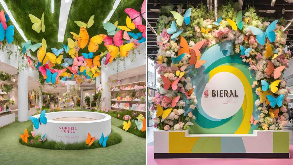 Butterfly brand activation concept for Easter for shopping centres and retail brands.