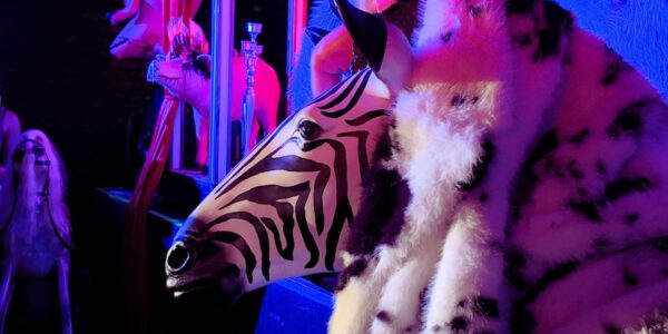 Zebra prop with fur detailing used for a Circus event theme.
