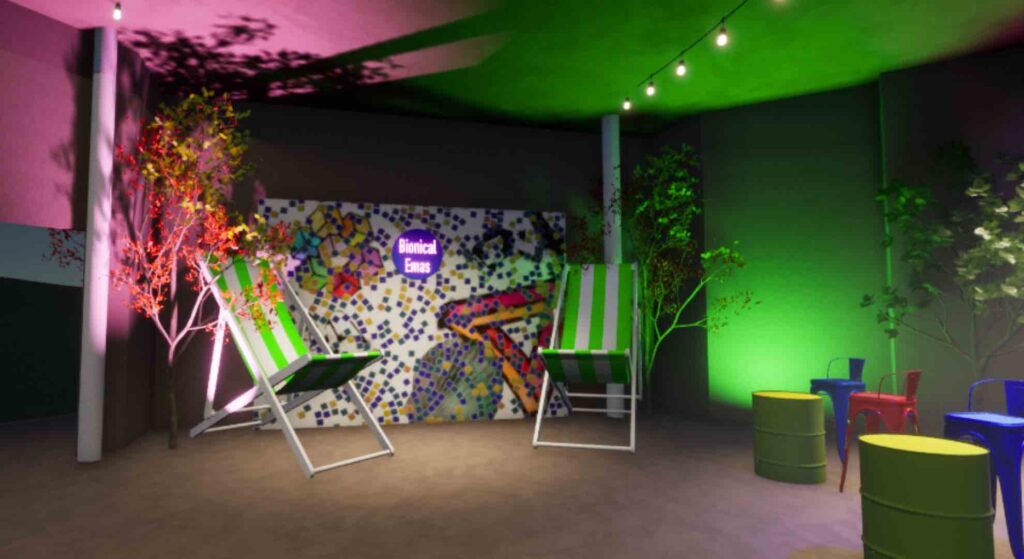 Deck chair mini festival event design.