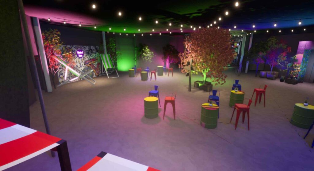 A mini-festival event design concept inside the Belfry Hotel for a corporate event.