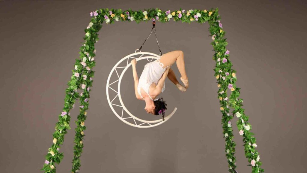 A gorgeous circus aerial act for Enchanted Garden events