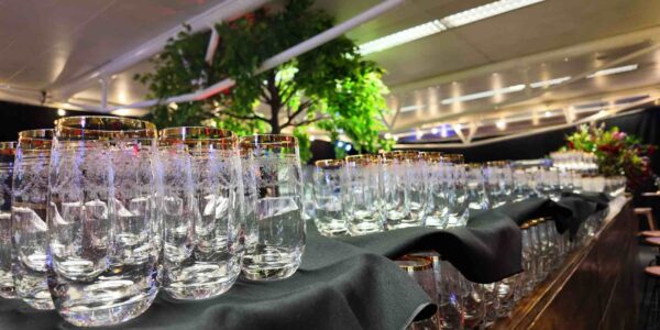 Tumblers-Sat-On-Mobile-Bar