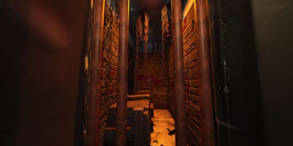 We created an ancient Egyptian tomb prison as part of a creepy Egypt theme for a Halloween event.