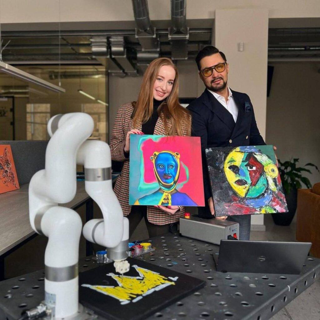 Where art meets automation — watch the robot arm bring your event to life, one brushstroke at a time.