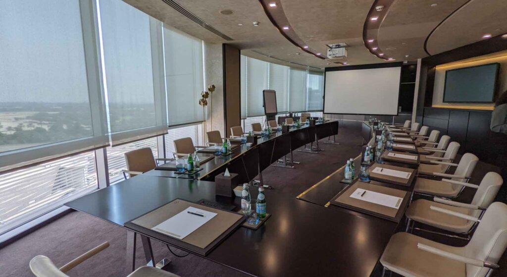 A conference event with smart venue elements
