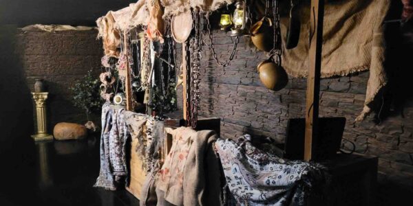 Egyptian themed marketplace we designed and installed for this Halloween Egyptian event theming.