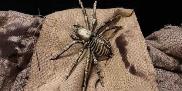Creepy spider event decoration.