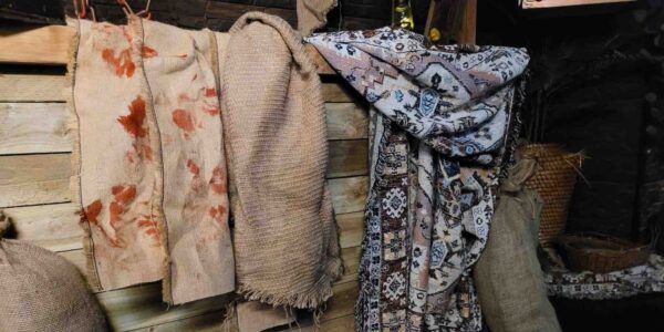 Textiles used for an ancient Egypt themed event.