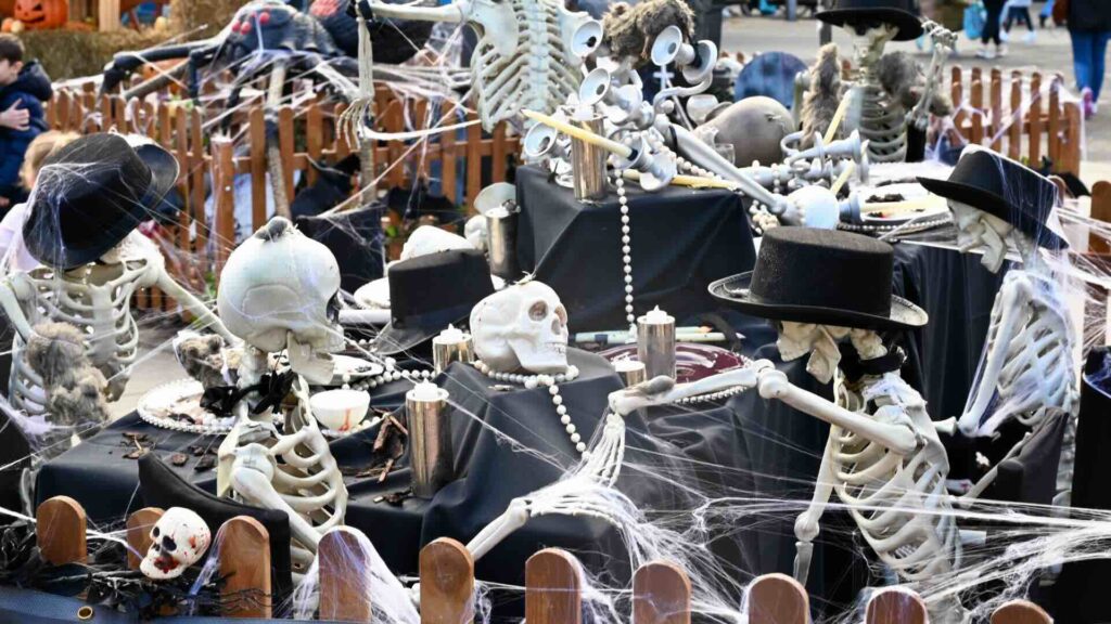 A themed area at a halloween event