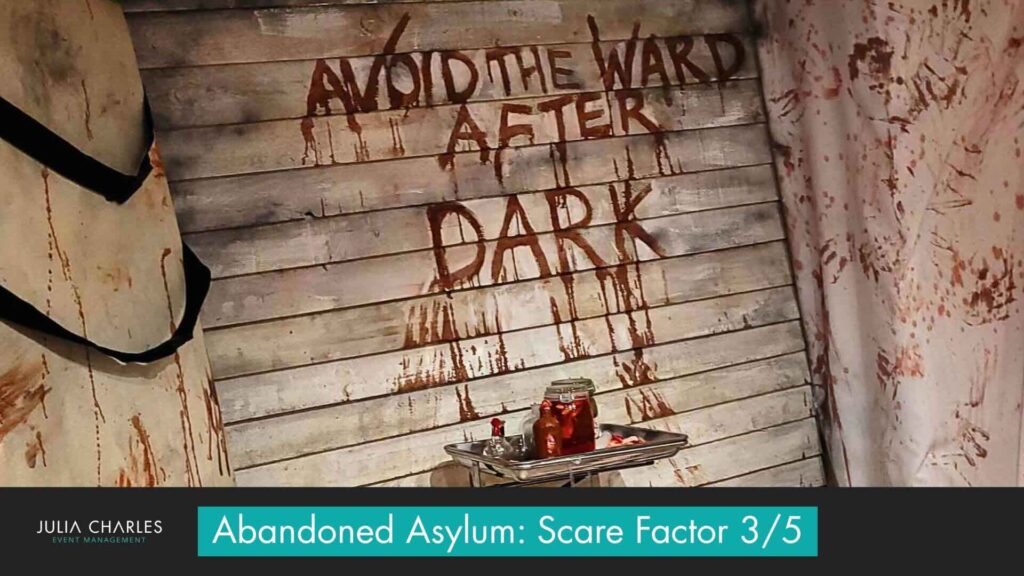 Abandoned Asylum theme: scare factor 3/5.