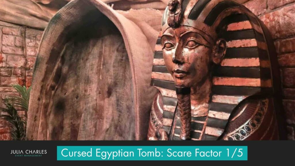 Cursed Egyptian tomb theme: scare factor 1/5.