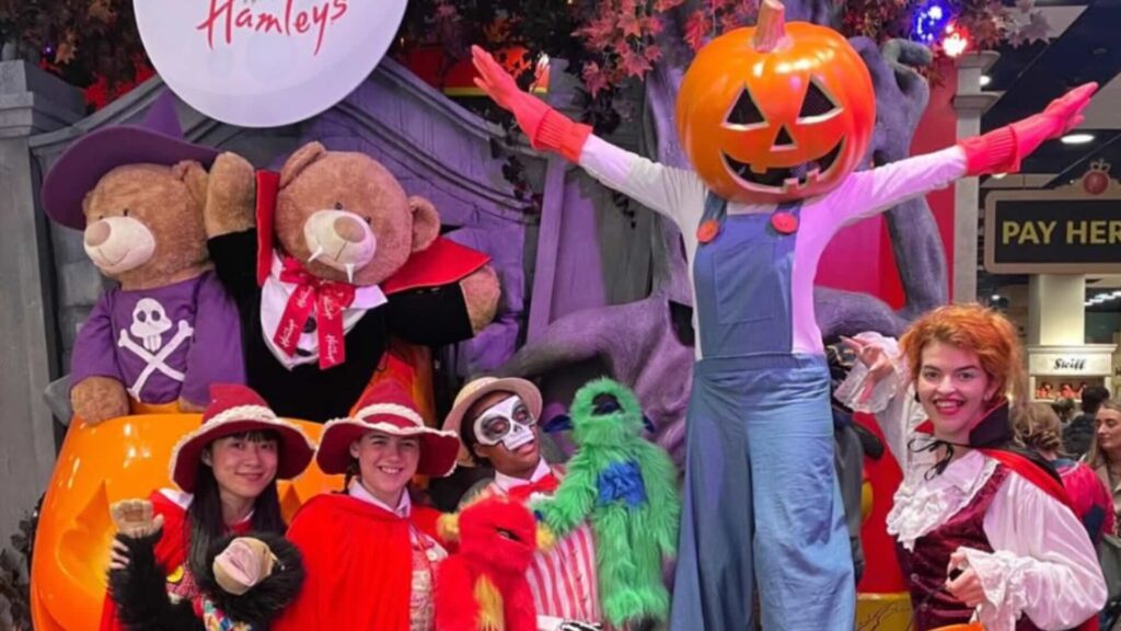 Fun pumpkin head entertainment for a family friendly halloween event