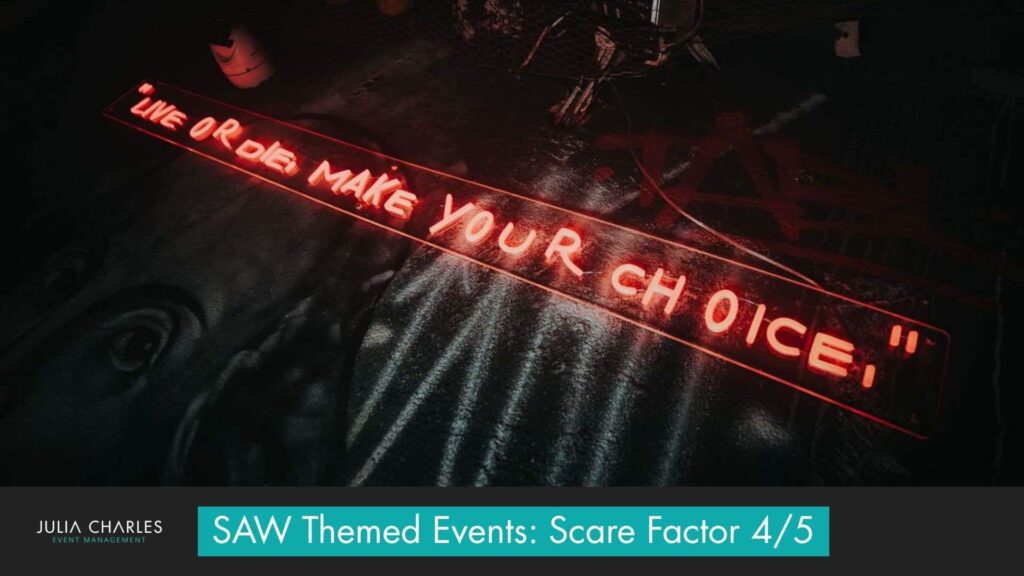 SAW themed events: scare factor 4/5.