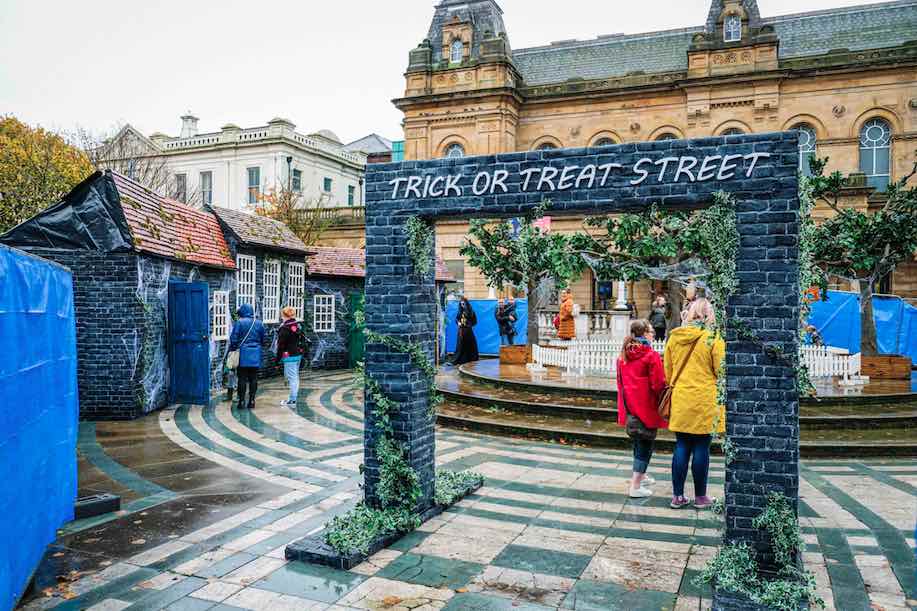 People visiting Southport BID trick or treat street