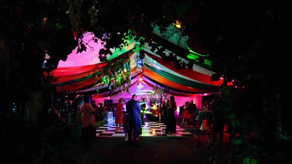 An Alice and wonderland themed event designed by Julia Charles Event Management.