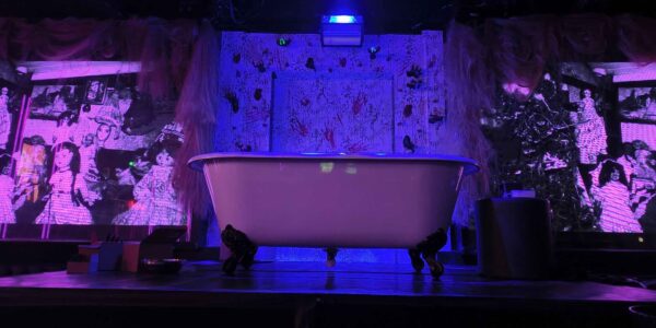 Halloween Stage Design with Bathtub Scene