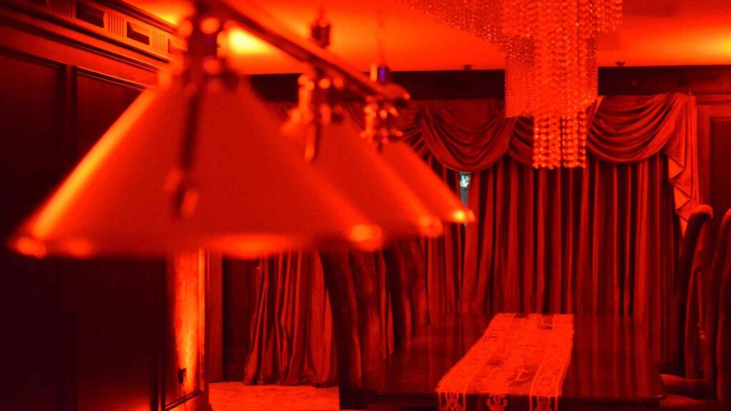Close-ups of our Cult Awakening theming, with bespoke decor.