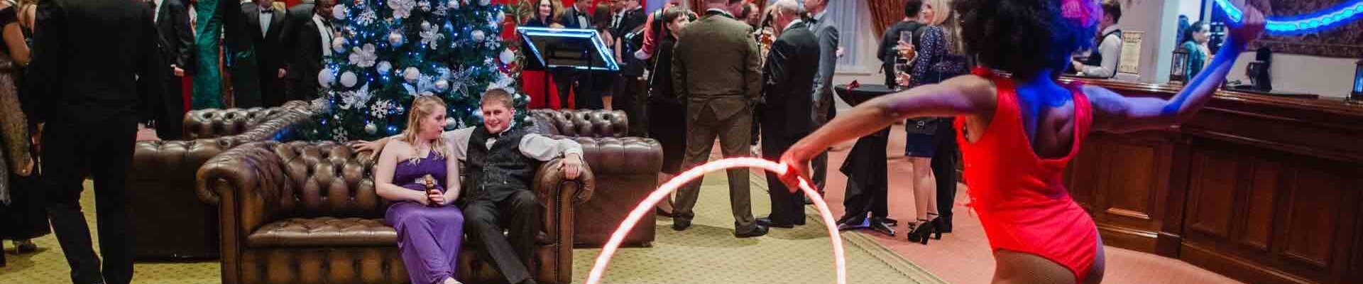Hula-Hooper-Performing-At-Renault-Christmas-Party