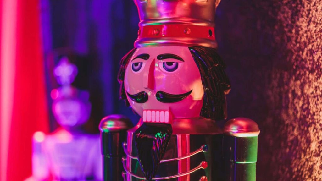 A Nutcracker prop for Christmas parties and events.