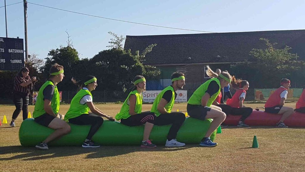 An adult sports day experience for team building.