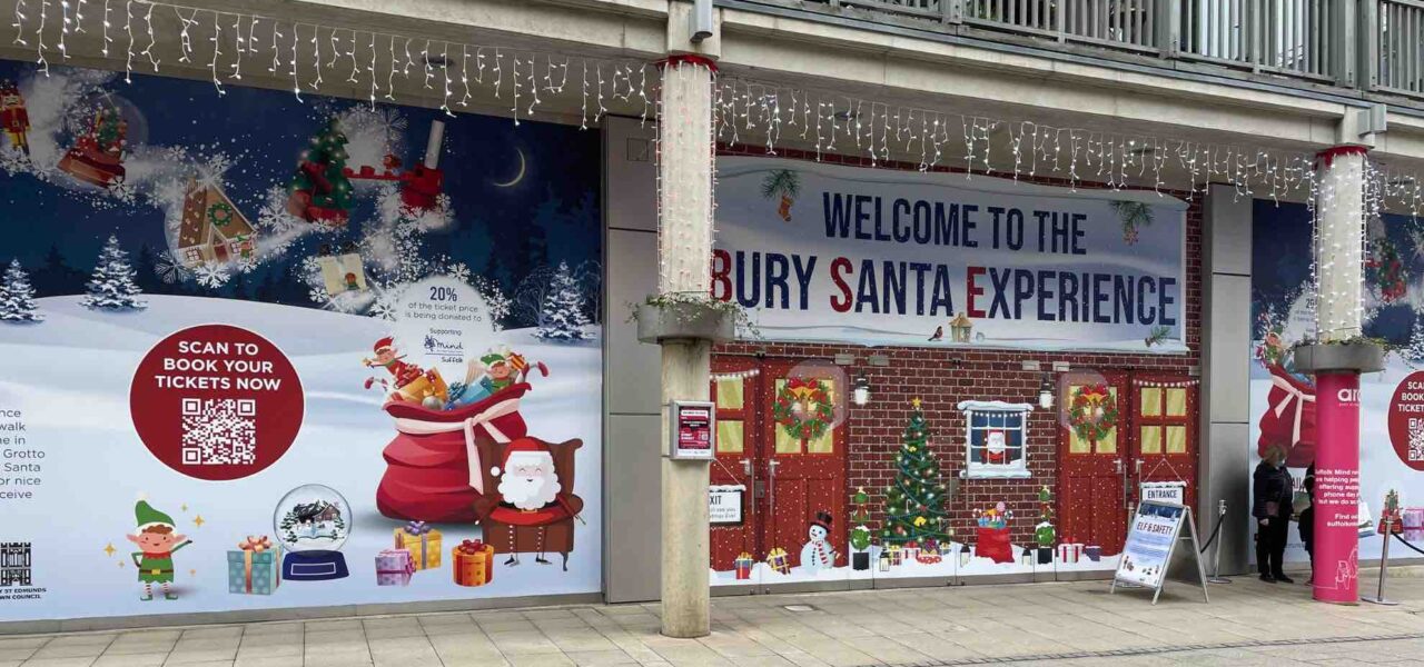 Bury Santa retail activation for a shopping centre event.