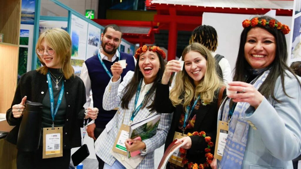 A group enjoying tea ceremony experiences at an event.