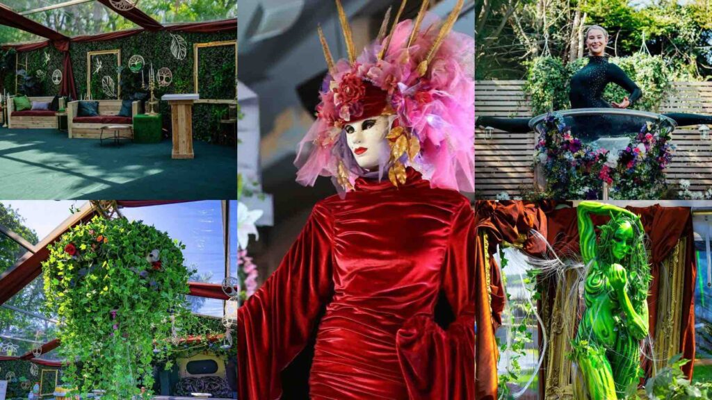 Floral entertainers and pretty floral theming for event trends in 2026. 