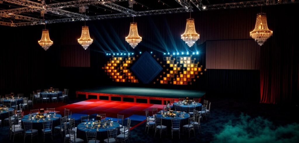 A stage design render for a conference client.