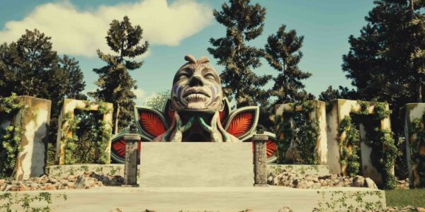 Old-Relic-Statue-Prop-For-Forgotten-Lands-Festival-Themed-Events