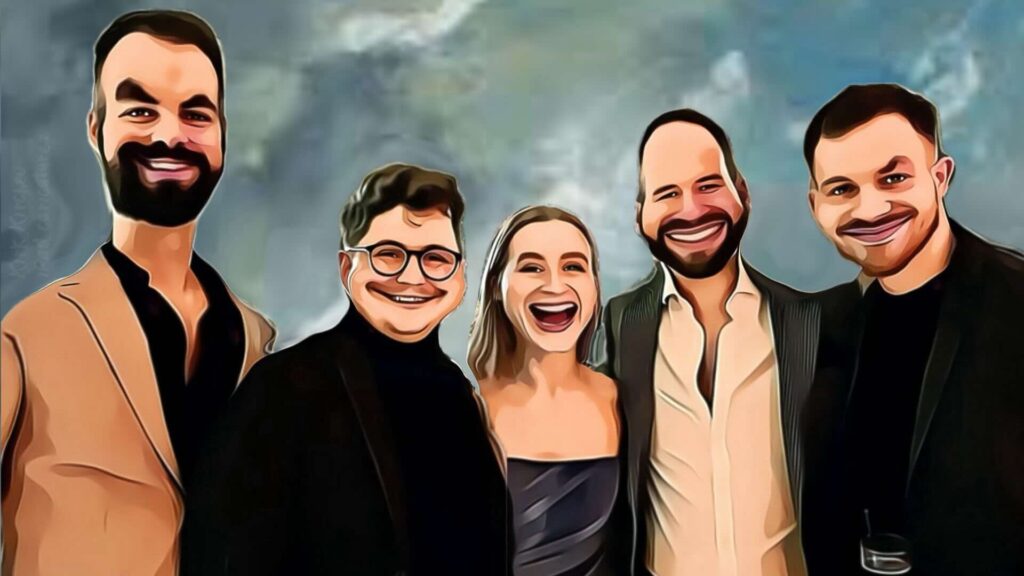 An iPad caricature made of event guests at a corporate event.