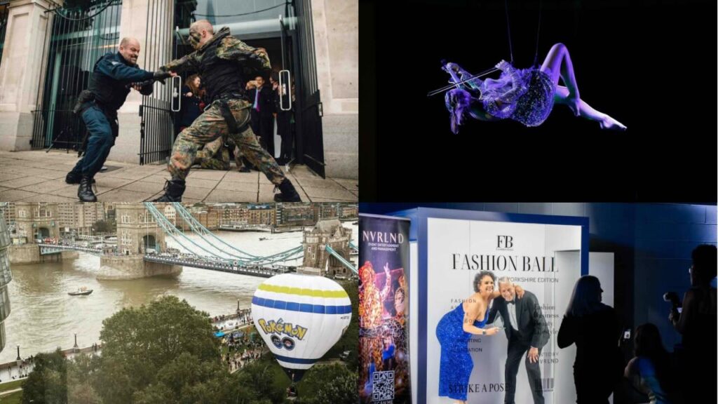 A collage of our unique assortment of activation ideas for events.