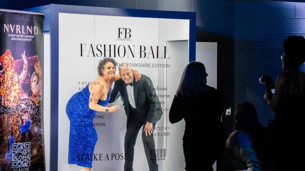 A magazine photo booth for event entrance ideas.