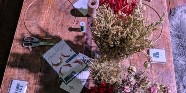 Wreath making team building workshop.