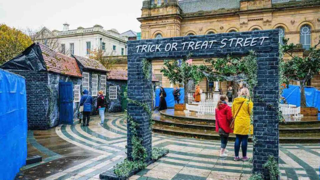 A trick or treat street activation in Liverpool