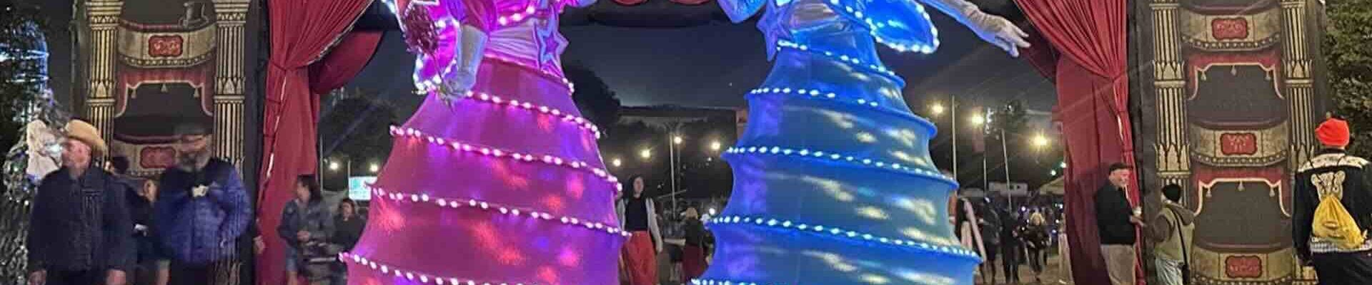 Flamboyant-LED-Stilt-Fairies-Christmas-Markets
