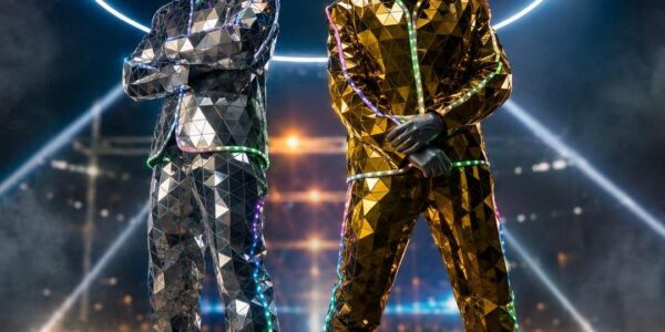 Mirror-Suit-Performers-On-Stage