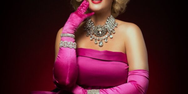 Marilyn-Monroe-Lookalike-Pink-Gown